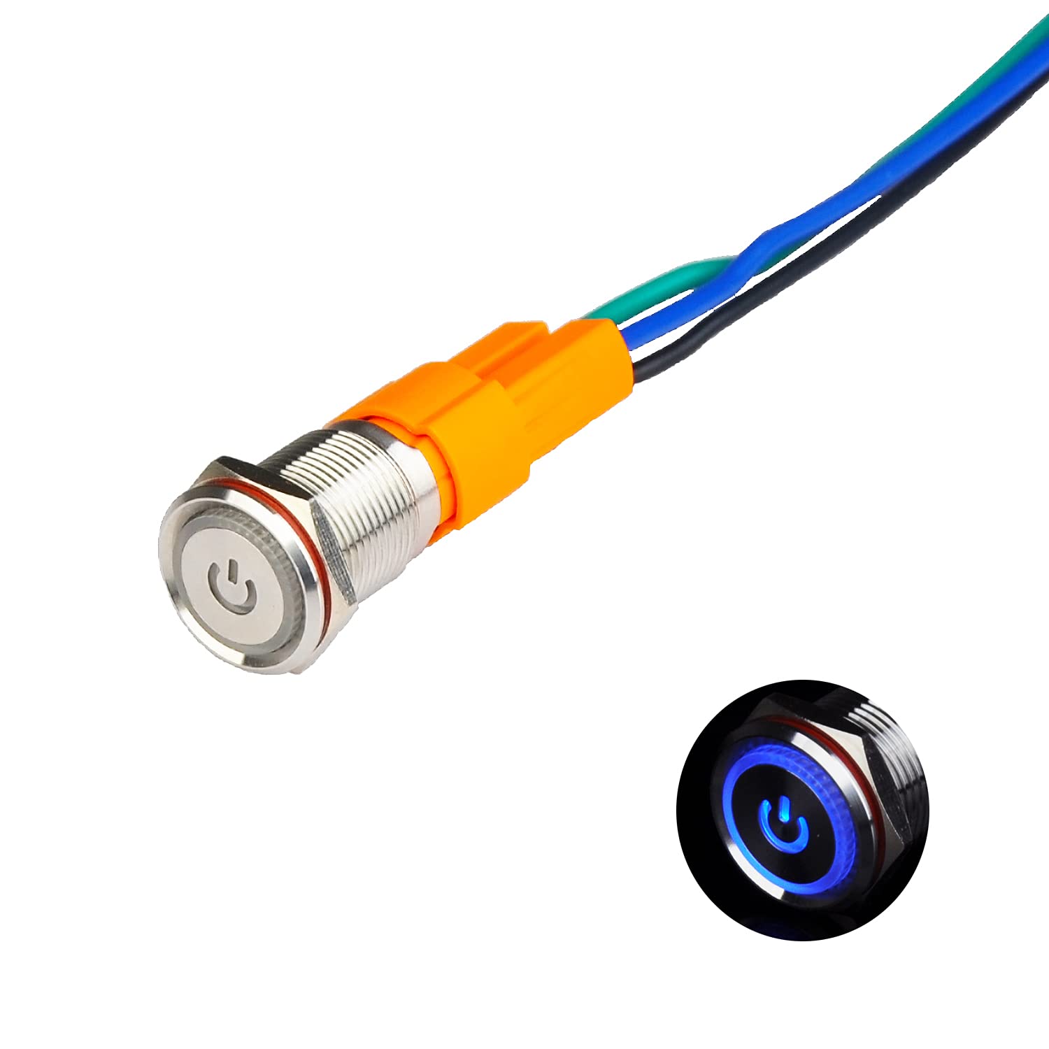 Amazon.co.jp: Hosiakly 10A/100V ロック型 押しボタンスイッチ